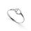 Cute White CZ Silver Finger Ring-FRL085