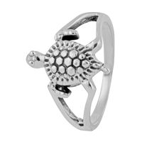 Tortoise Sterling Silver Finger Ring-FRL143, 16