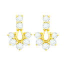 Royal Diamond Earrings- BAER465, si - ijk, 18 kt