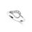 Classy White CZ Silver Finger Ring-FRL060