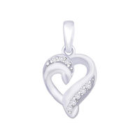 Dizzy Heart Silver Pendant-PD157