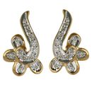 Twisted Diamond Earrings- BAPS1701ER, si - ijk, 18 kt