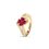 Just A Pretty Red Diamond Floral Ring-RRI00763