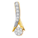 Glittering Drop Curve Diamond Pendant- BAPS0316P, si - ijk, 18 kt