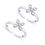 Bright Floral Zircon Silver Toe Ring-TR121