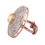 Gematric Mesh Silver Gold Ring-FRL162