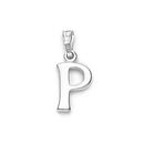 Alphabet 'P' Silver Pendant-PD114