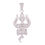 Trishul With Damroo Silver Pendant-PDMX041
