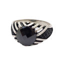 Stone Solid Silver Ring-FRL149, 24