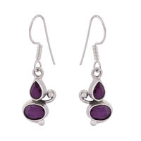Pastel Purple Silver Earrings-ERMX014