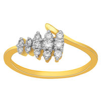 Cute Diamond Ring - BAR1877, si - ijk, 12, 18 kt