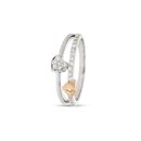 Duo Heart Diamond Ring-RRI00909, 18 kt, vs-gh, 12