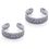 Oxidise Cutwork Silver Toe Ring-TR455