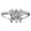 Graceful White Zircon Silver Finger Ring-FRL092
