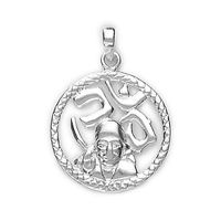 Saibaba OM Silver Pendant-PD062