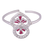 Pink Touch Silver Toe Rings-TRMX102