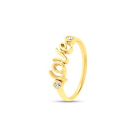 Love Cursive Diamond Ring-RRI01146