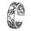 Flower Cutwork Silver Toe Ring- TR376