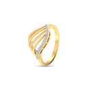 Intertwined Diamond Finger Ring-RRI00724, 18 kt, si-jk, 12