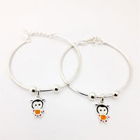 Cartoon Character Silver Anklet-ANKK001