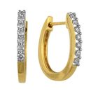 Folded Diamond Earrings- BAER0897, si - ijk, 14 kt