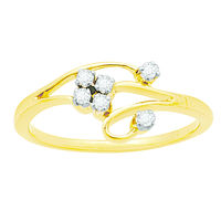 Cute Diamond Ring - BAR081, si - ijk, 12, 14 kt