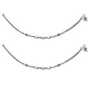 Silver Beads Anklets-ANK096