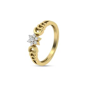 Flower Petals diamond Finger Ring-RRI01108