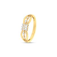Cluster Of Squares Diamond Ring-RRI00958, 18 kt, si-gh, 12