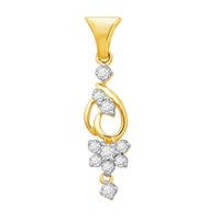 Flora Bunch Diamond Pendant- BAPS236P, si - ijk, 18 kt