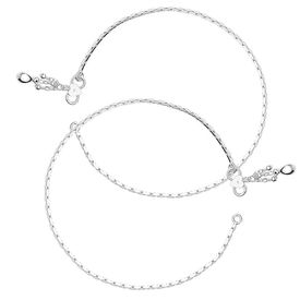 Pear Charms Silver Anklets-ANK069