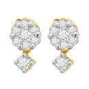 Sway Bloom Diamond Earrings- BAPS227ER, si - ijk, 18 kt