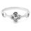 Lovely White Zircon Silver Finger Ring-FRL089
