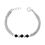 Silver White & Black Beads Kids Bracelet- BRNZ010