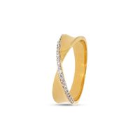Curve Miracle Diamond Plated Ring-RRI00483, 18 kt, vvs-gh, 12