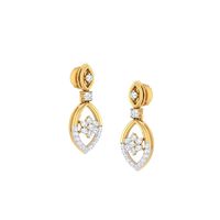 Diamond Bells Earrings-RS00202, 18 kt, vvs-gh