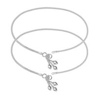 Fox Chain Silver Anklets-ANK078