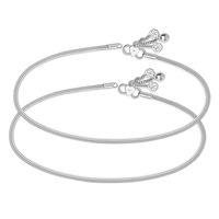 Snake Chain Silver Anklets-ANK090