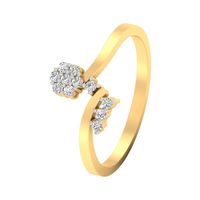 Little Flower Diamond Finger Ring-RRI00527, 18 kt, vs-gh, 12