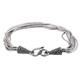 Interlocking Silver Bracelete-BR059