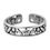 Frizzy Cutout Silver Toe Ring-TR377