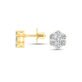 Bloom Floral Diamond Earrings-RS0079