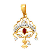 Durga Maa Diamond Pendant- AIPS0014P, si - ijk, 18 kt