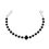 Nazar Black Beads Silver Bracelet- BRNZ014