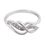 White CZ Silver Finger Ring-FRL009