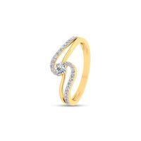 Lover's Knot Diamond Ring-RRI0046, 18 kt, si-jk, 12
