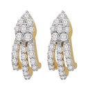 Linear Diamond Earrings- BAER0831, si - ijk, 14 kt