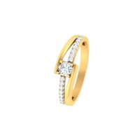 Minimal Gold Diamond Ring-RRI00703, 18 kt, si-jk, 12