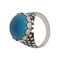 Marble Globe Silver Ring-FRL148, 21