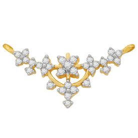 Floral Bunch Diamond Mangalsutra- GUTS0068T